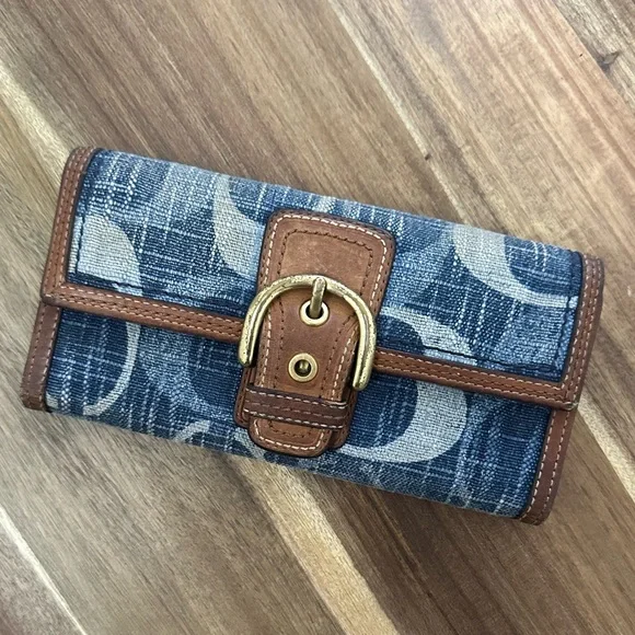 Coach denim Y2K wallet - Picture 1 of 6